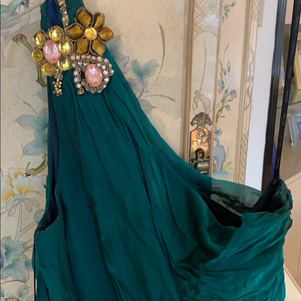 Silk evening gown